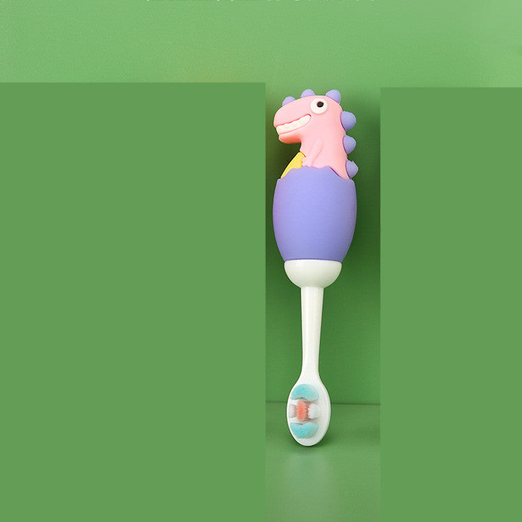 Soft Bristle Kids Toothbrush - Small Head, Antibacterial, Fun Dinosaur Design - MAMTASTIC