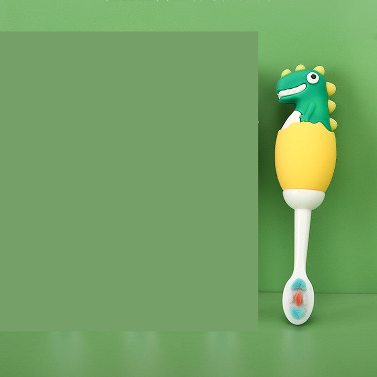 Soft Bristle Kids Toothbrush - Small Head, Antibacterial, Fun Dinosaur Design - MAMTASTIC