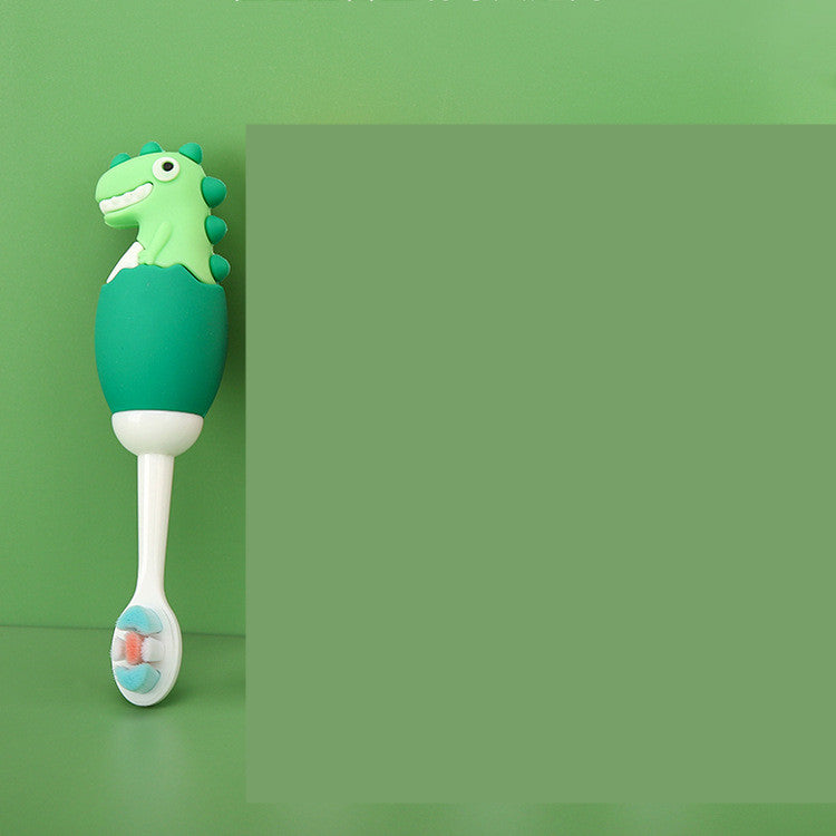 Soft Bristle Kids Toothbrush - Small Head, Antibacterial, Fun Dinosaur Design - MAMTASTIC