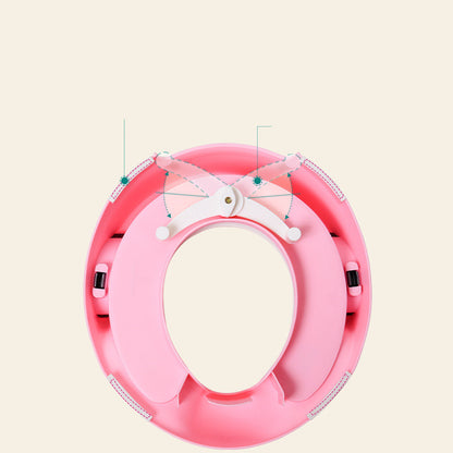 Adjustable Toddler Toilet Seat With Ladder - Pink - CJJT128660201AZ