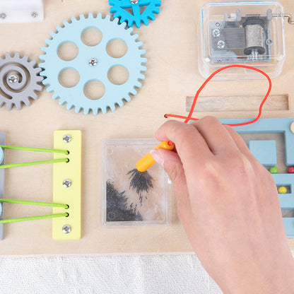 Educational Car Steering Wheel Busy Board for Toddlers