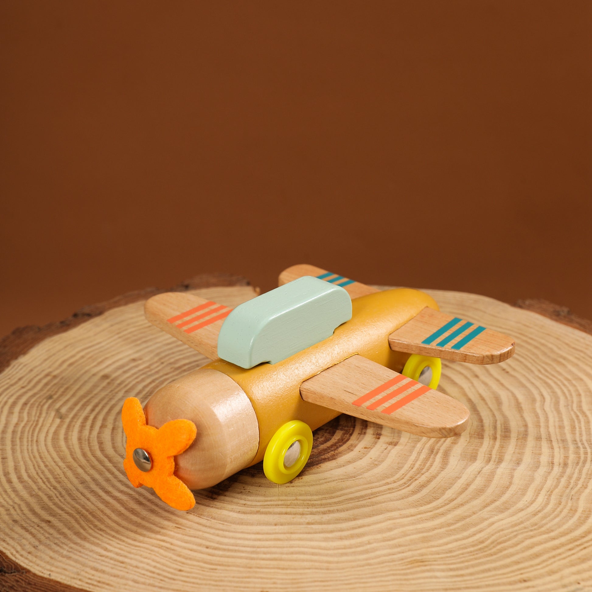 Pretend Play Airplane Toy for Babies - Wooden Toy Plane for Children