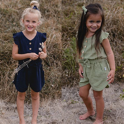 Toddler Girls Summer Ruffles Sleeve Clothes - MAMTASTIC