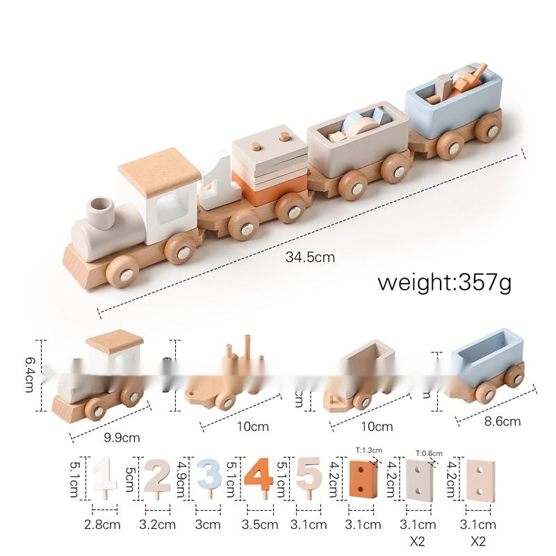 Charming Wooden Train Set for Preschoolers - Fun and Engaging Playtime