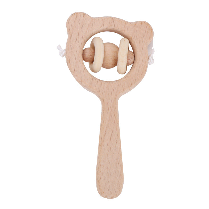 Natural Wooden Baby Rattle For Teething - 2style - CJJJJTJT55638-2style