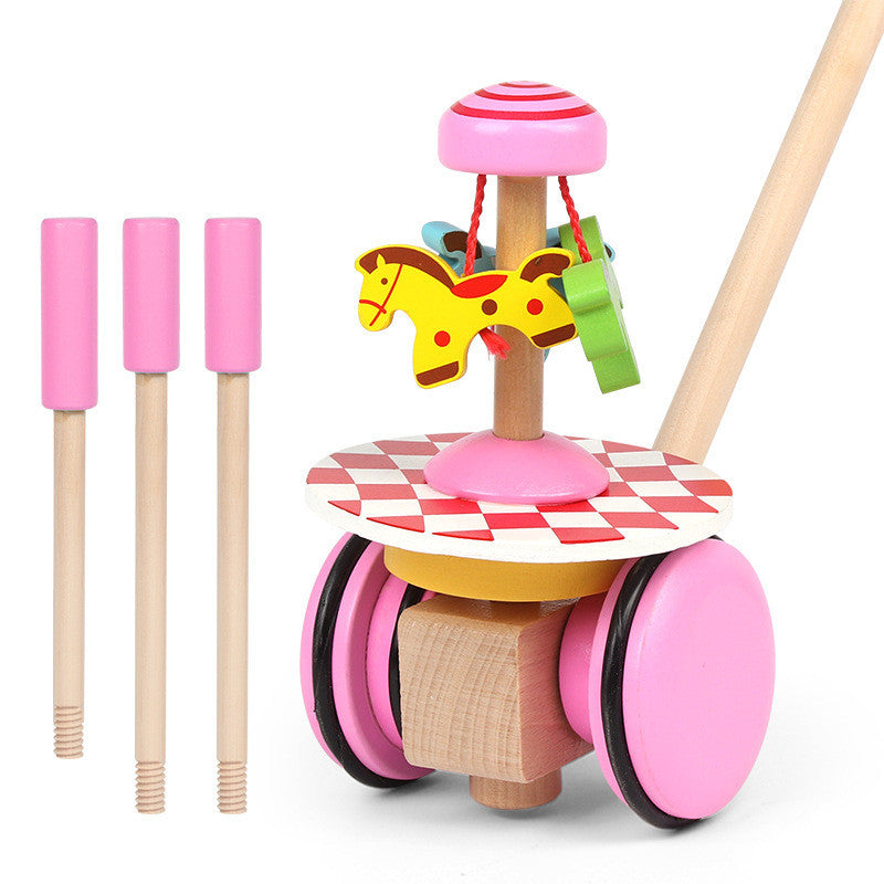 Wooden Rotary Push Walking Toy for Toddlers - MAMTASTIC