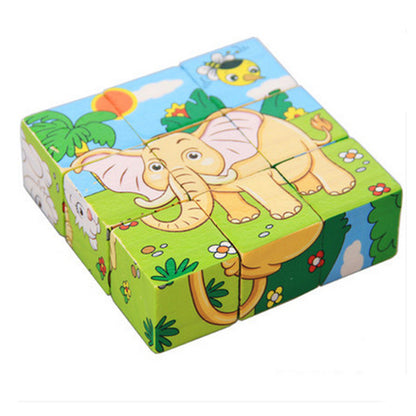 3D vertical volume wooden  intellectual stall toy 4-6 years old - Rhinoceros - CJWJWJJM00527-Rhinoceros