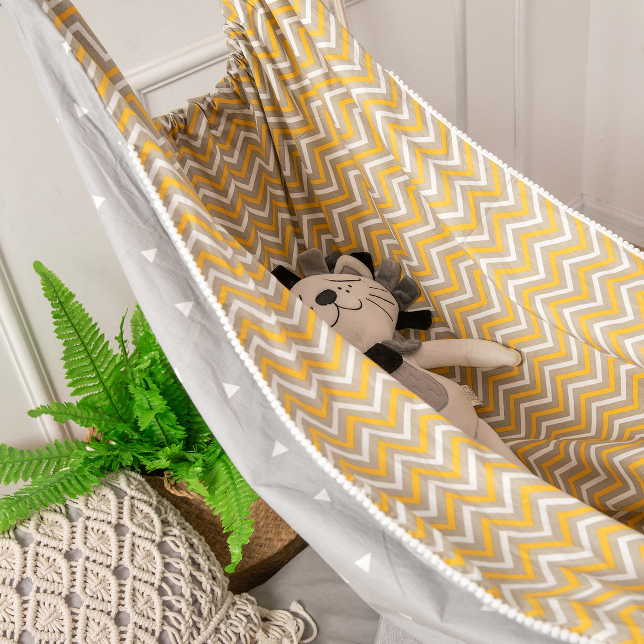 Cozy Baby Hammock for Indoor Use - Soft Cotton Swing for Toddlers - MAMTASTIC