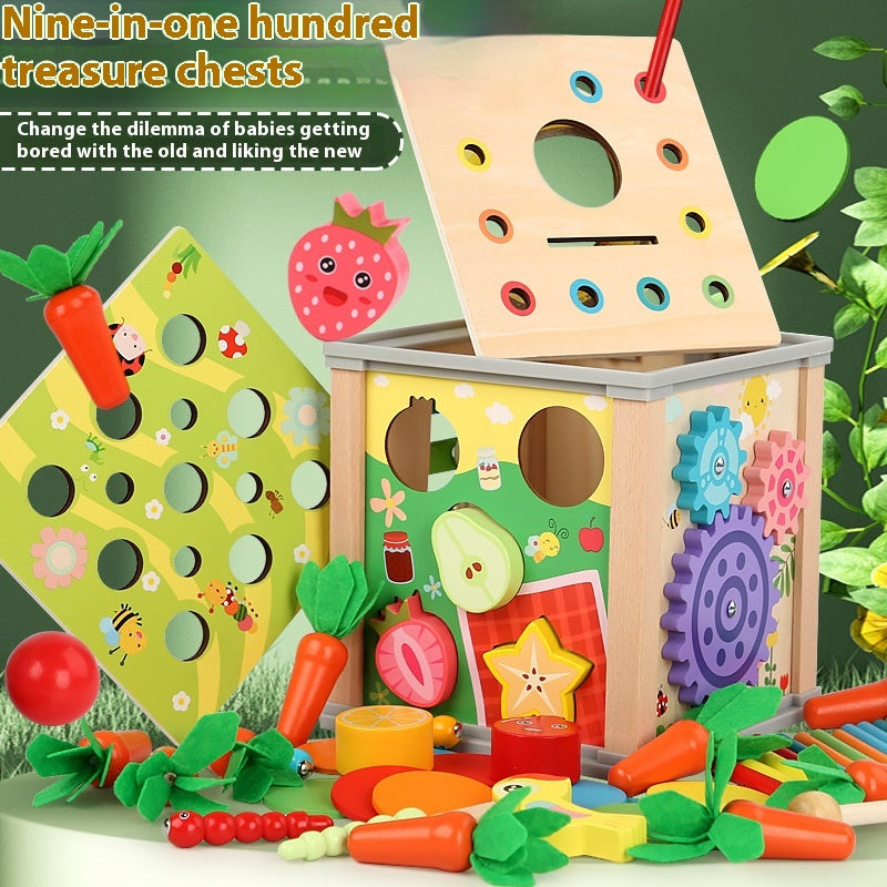 9-in-1 Wooden Activity Cube For Toddlers And Babies - Nine in one - CJYZ226973801AZ