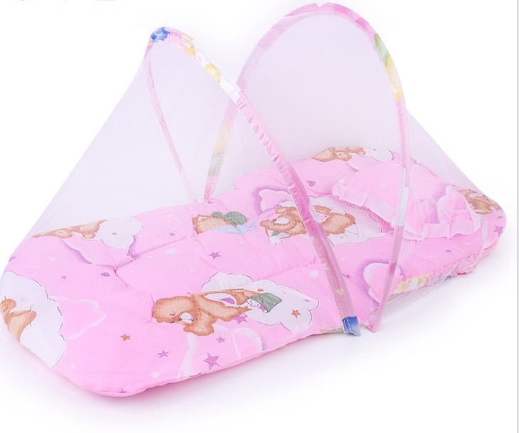 Portable Foldable Baby Bed with Mosquito Net and Sleeping Cushion - MAMTASTIC