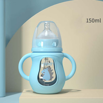 Insulated Baby Bottle with Silicone Sleeve and Anti-Scalding Handle - MAMTASTIC