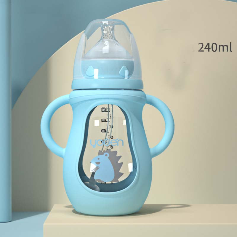 Insulated Baby Bottle with Silicone Sleeve and Anti-Scalding Handle - MAMTASTIC