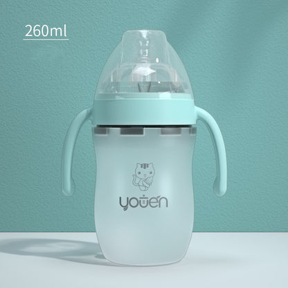 Silicone Soft Anti-Drop Baby Bottle with Straw - MAMTASTIC