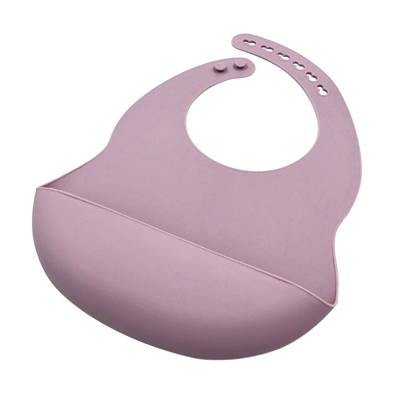 Waterproof Silicone Baby Bib - Food Catcher, Adjustable Neck Strap, Easy to Clean - MAMTASTIC