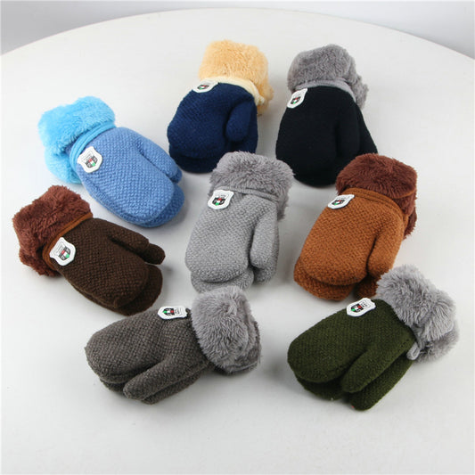 Warm Knitted Baby Mittens with Plush Fleece Lining - MAMTASTIC