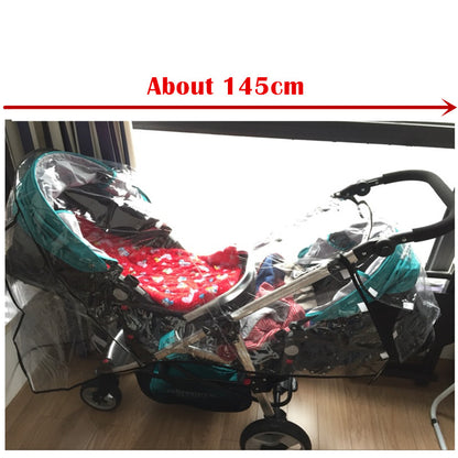 Twin Stroller Front and Rear Seats Rain Cover - MAMTASTIC