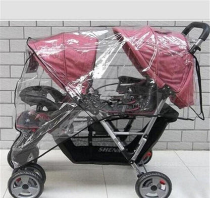 Waterproof Twin Stroller Rain Cover - Keep Your Twins Dry and Cozy - MAMTASTIC