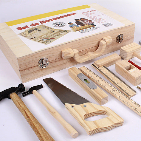 Children's Wooden Toolbox Toy with Simulation Disassembly and Assembly Features - MAMTASTIC