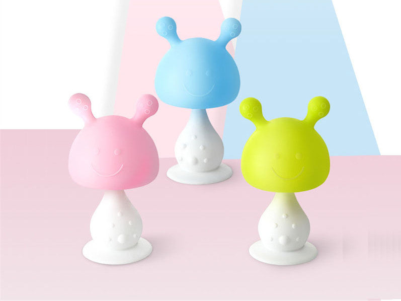 Soothing Silicone Baby Rattle Mushroom Teether - MAMTASTIC