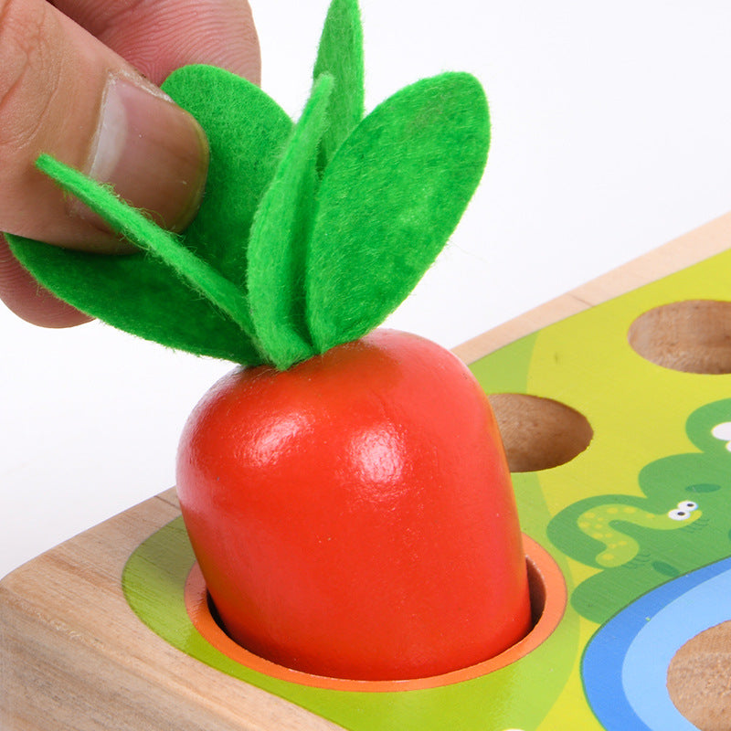 Three-in-One Happy Farm Wooden Toy for Toddlers