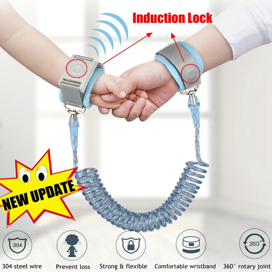 Anti Lost Wrist Link with Key Lock Toddlers Safety Harness Adjustable Walking Strap - MAMTASTIC