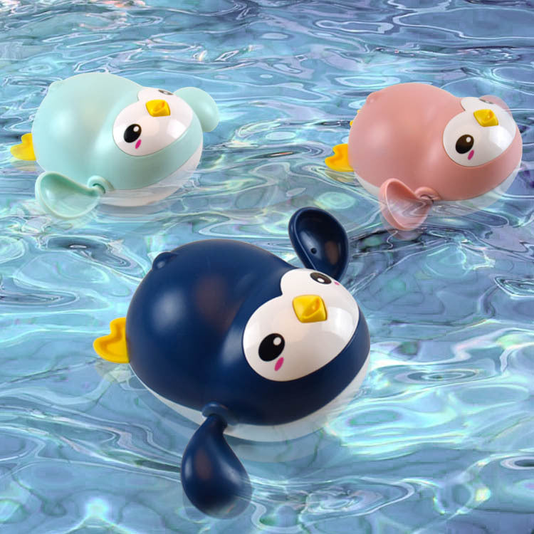 Montessori Educational Swimming Penguin Wind Up Bath Toy Set for Babies - MAMTASTIC