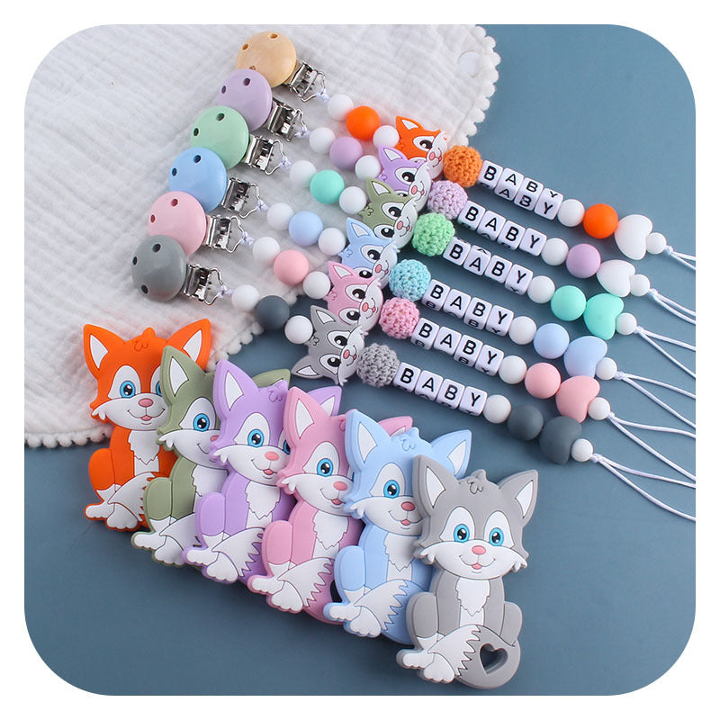 Silicone Pacifier Chain with Cute Animal Design - MAMTASTIC