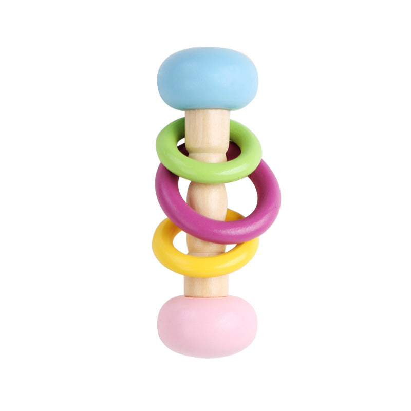 Set Of Wooden Baby Rattles - Three Rings Rattle - CJYD232931001AZ