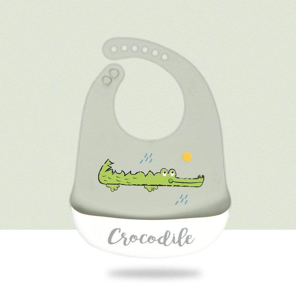 Soft Silicone Bibs for Babies - Waterproof, Dirt-Proof, Cute Designs, Easy to Clean - MAMTASTIC