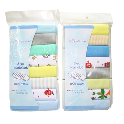 8pcs Cotton Newborn Baby Washcothes - MAMTASTIC