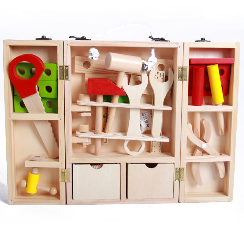 Wooden Toy Toolbox for Kids - Disassembly and Building Fun