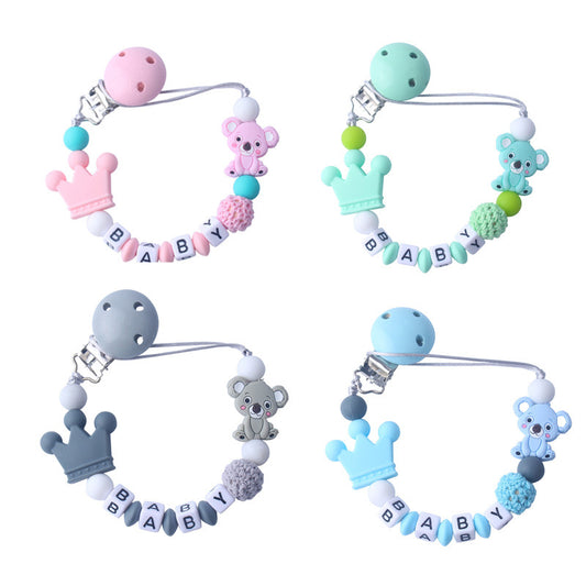 Cute Silicone Pacifier Chain with Beads - Safe and Durable Baby Teether - MAMTASTIC