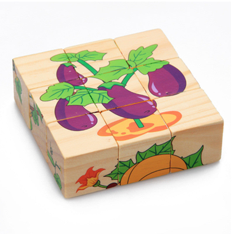 3D vertical volume wooden  intellectual stall toy 4-6 years old - Vegetables - CJWJWJJM00527-Vegetables