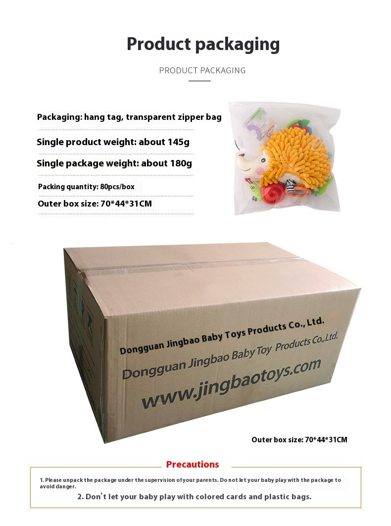 Soft and Cuddly Baby Rattle with Colorful Design