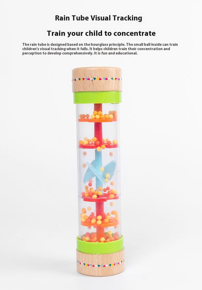 Wooden Rain Sound Tube for Babies and Toddlers