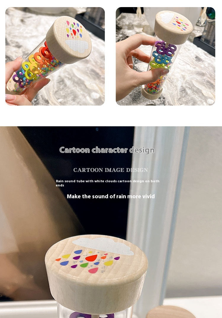 Rain Sounder Sounding Tube Simulated Hourglass Wooden Toy