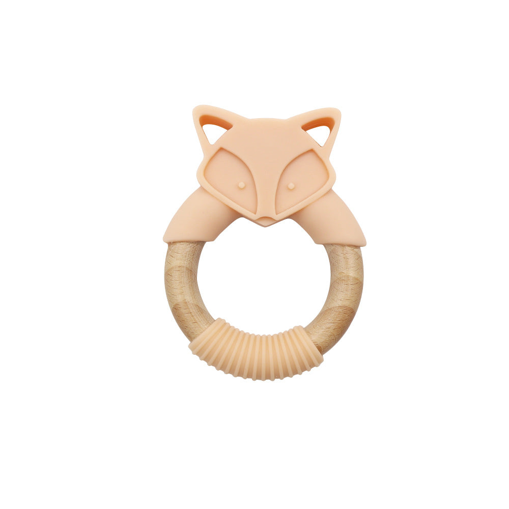 Silicone Wood Fox Baby Teether and Molar Stick - MAMTASTIC