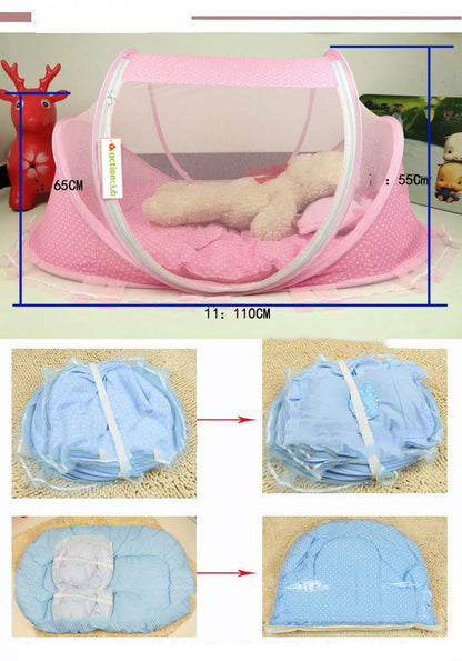 Foldable Baby Bed Net with Pillow - MAMTASTIC