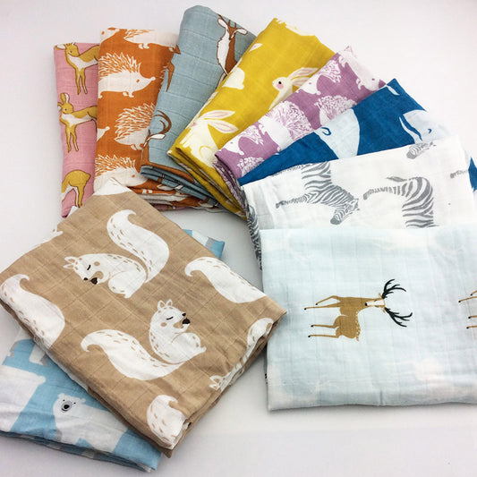 Soft Cotton Muslin Squares for Babies - Multi-Purpose Burp Cloths and Swaddle Blankets - MAMTASTIC