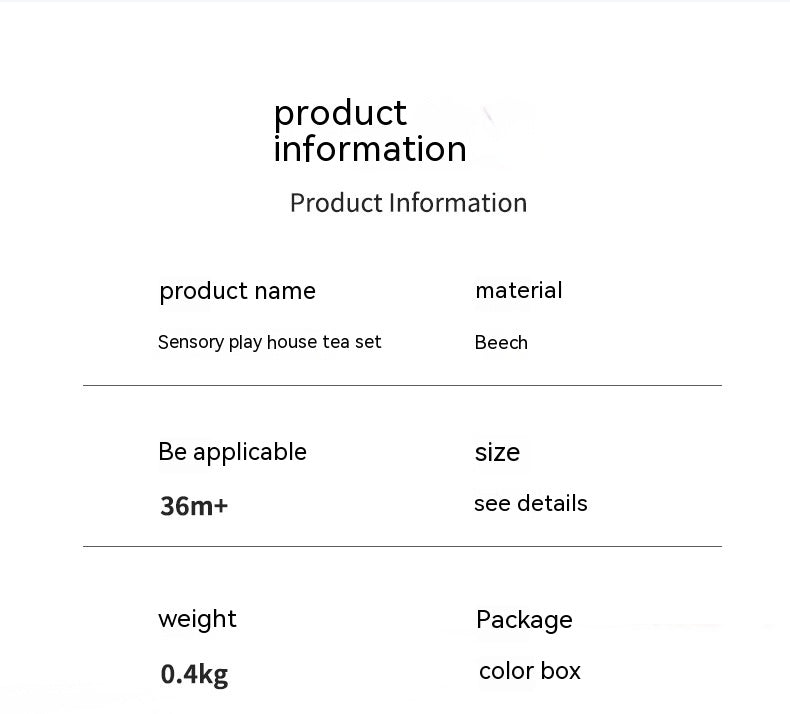 High-Quality Wooden Construction - Perfect for Pretend Play and Tea Parties