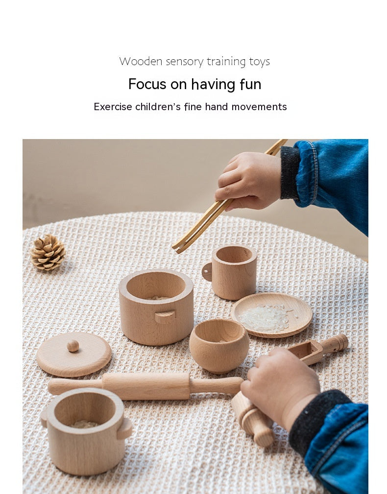 Wooden Tea Set for Role-Playing - Encourages Imaginative Play and Social Skills