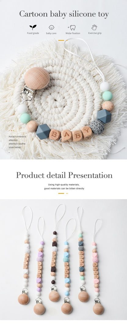 Wooden Pacifier Clip: Cute & Safe Pacifier Clip for Newborns