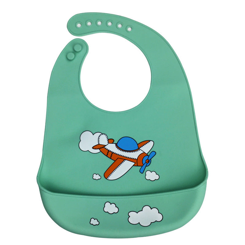 Waterproof Silicone Baby Bib with Food Catcher - MAMTASTIC