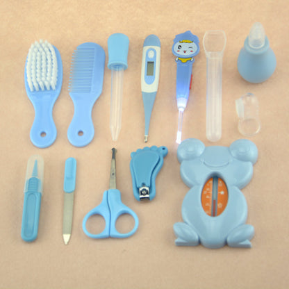 Newborn Baby Care Kit with Nose Cleaner, Feeder, Earpick, Grooming Tools, Nail Clipper, Toothbrush, Hairbrush, Comb, and Scissors - MAMTASTIC