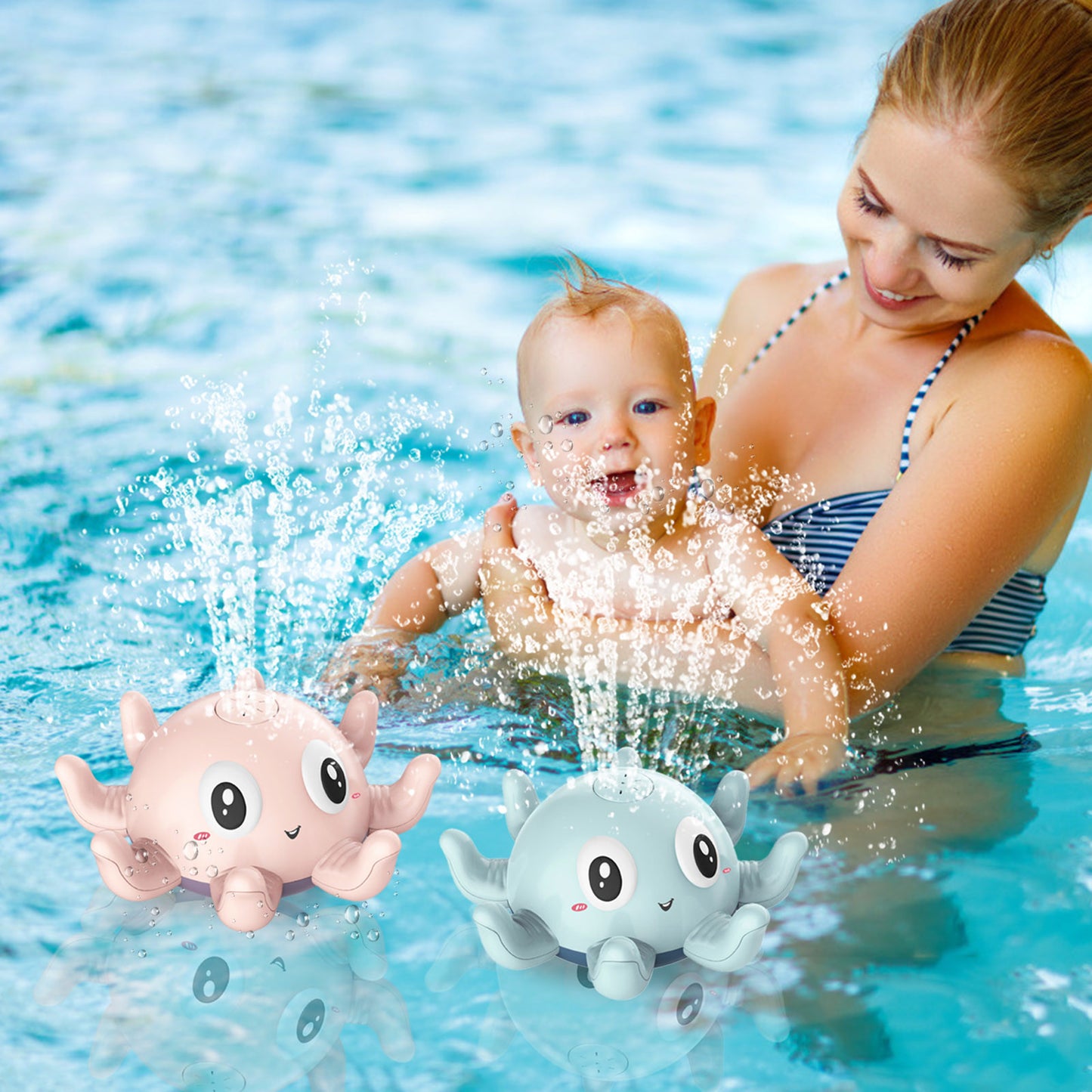 Childrens Automatic Water Spray Bath Toy with Flashing Lights - MAMTASTIC