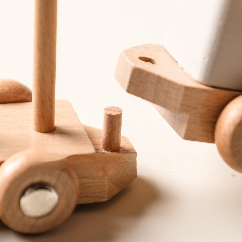Educational Wooden Train Toy for Toddlers - Montessori Learning and Building Blocks