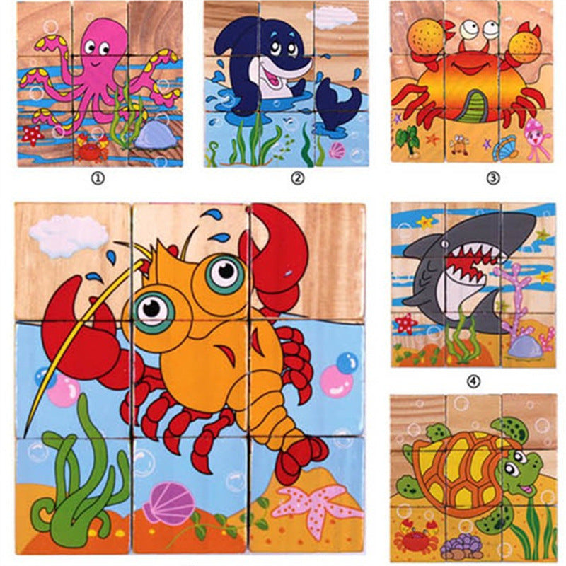 Educational Wooden Puzzle Blocks with Various Themes