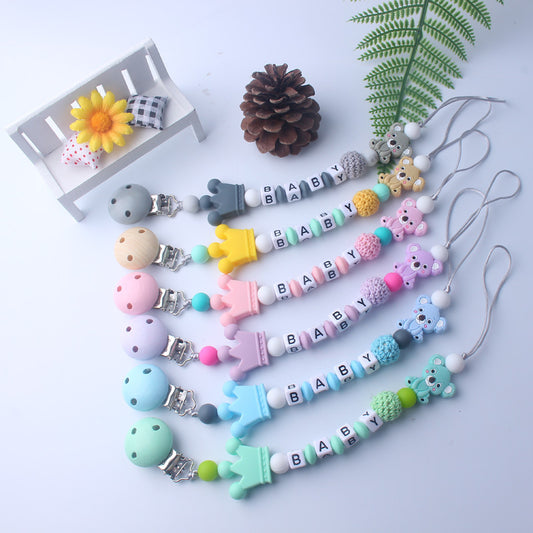 Silicone Pacifier Chain - Cute Designs, Secure Clip, Safe for Babies - MAMTASTIC