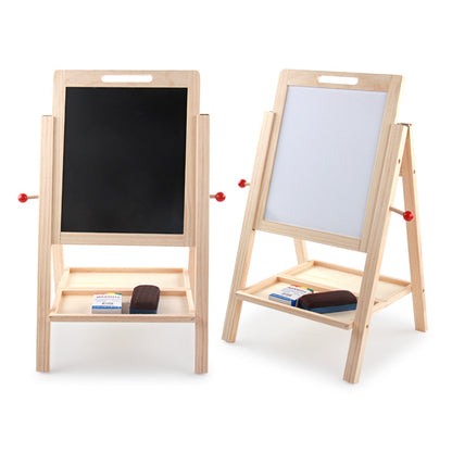 Wooden Children’s Double-Sided Learning and Drawing Board with Adjustable Height - MAMTASTIC