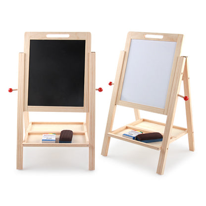 Double-Sided Chalkboard and Whiteboard Easel for Kids - Educational Easel for Children's Art